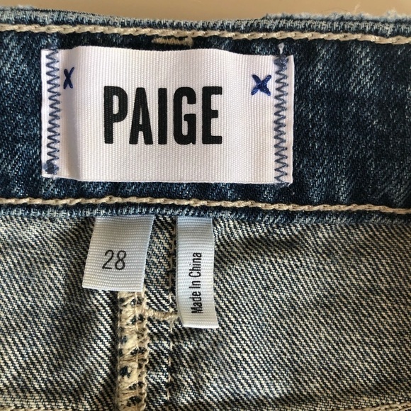 PAIGE  Distressed Frayed Hem Mini Skirt Size 28/6 - Picture 6 of 11